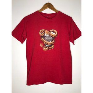 Harley Davidson Men's Small Red Rattle Snake Engine Graphic T-Shirt